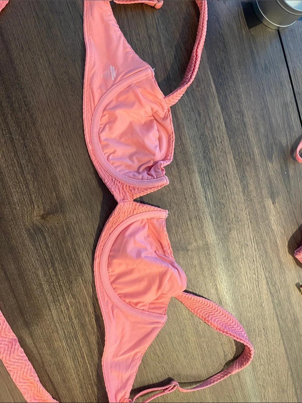 Monday Swimwear Clovelly Top - Azalea Pink Chevron